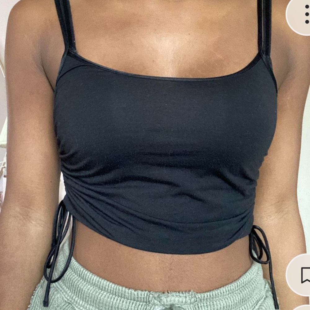 Victoria's Secret Black Ruched Tank Top